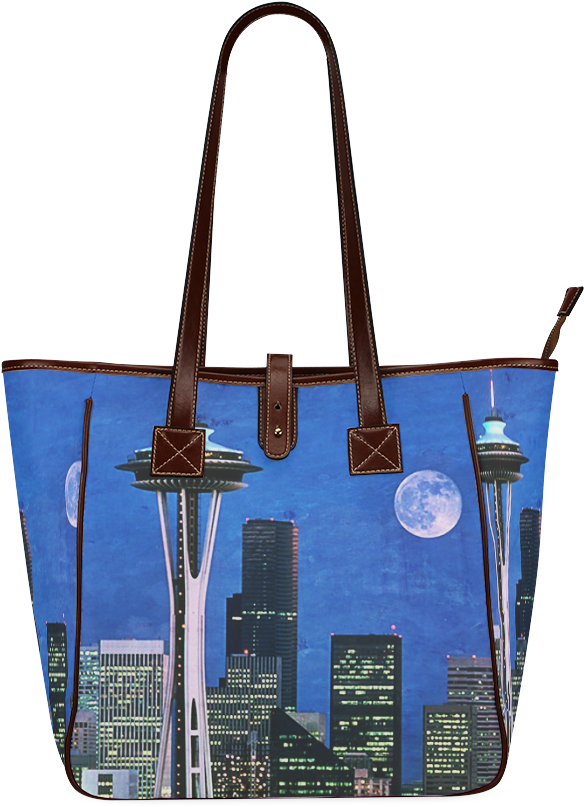 Seattle Space Needle Watercolor Classic Tote Bag - China Space Needle (1000x1000), Png Download