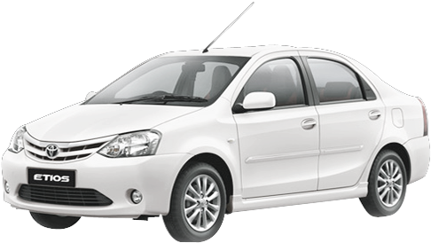 Bt Sedan - White Toyota Etios (500x350), Png Download