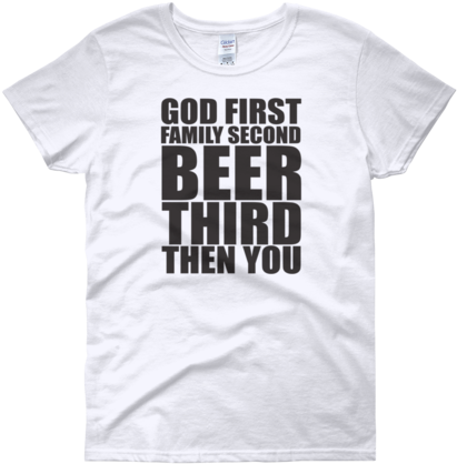 God First Family Second Beer Third Then You - Rip Toys R Us Shirt (480x480), Png Download