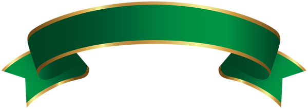 Green Gold Banner Transparent Clip Art - Green And Gold Banner (600x212), Png Download