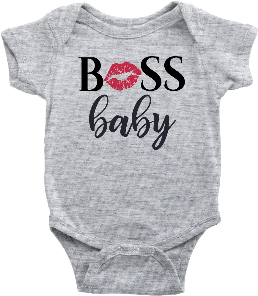 Boss Baby Lipstick Kiss Lips Onesie 8 Colors Available - Newborn Baby And German Shepherd (1024x1024), Png Download