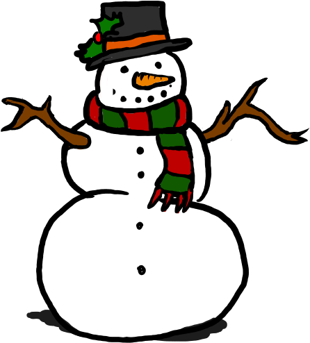 Snowman Clipart Cartoon - Snowman Free Clipart (500x500), Png Download