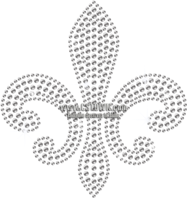 Simple Crystal Rhinestone Fleur De Lis Hot-fix Motif - Hotfix (450x450), Png Download