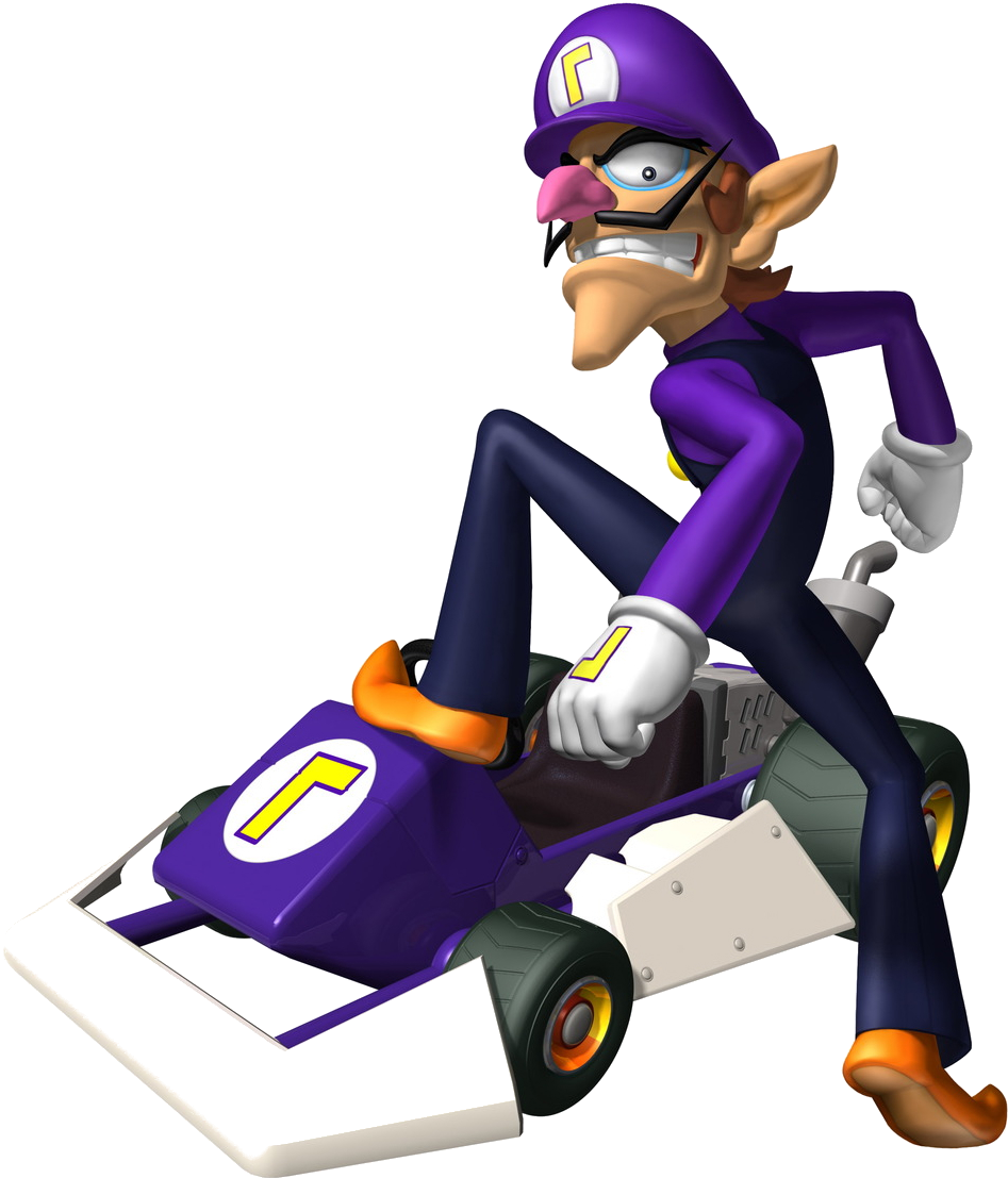 Mario Kart Ds - Mario Kart Characters Waluigi (980x1123), Png Download