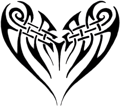 Download Heart Tattoos Transparent Hq Png Image Freepngimg - Tribal Heart Tattoo Transparent (650x436), Png Download