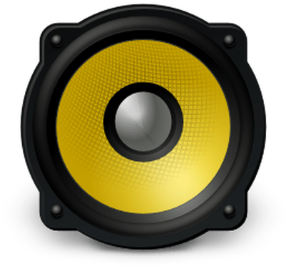 Audio Speaker Woofer Png Stickpng Similar Loudspeakers - Yellow Speaker Png (400x400), Png Download