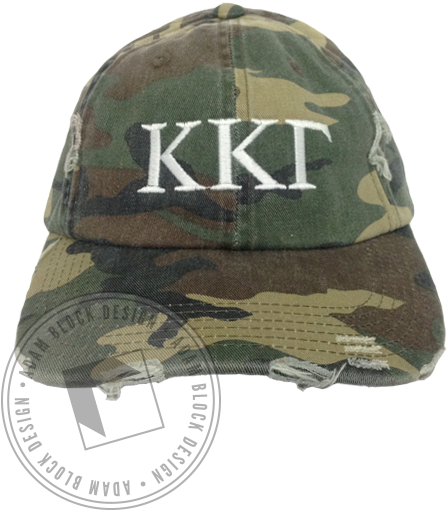 Kappa Kappa Gamma Simple Embroidered Camo Hat - Kappa Kappa Gamma Camo Hat (464x585), Png Download