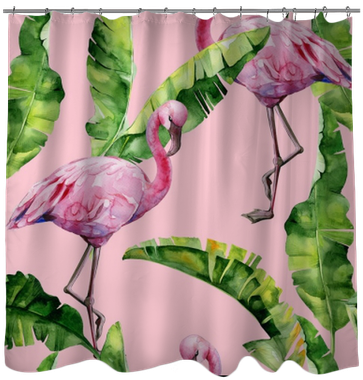 Banana Palm Leaves Seamless Watercolor Illustration - Dense Jungle Round Mouse Pad Customized Non Slip Rubber (400x400), Png Download