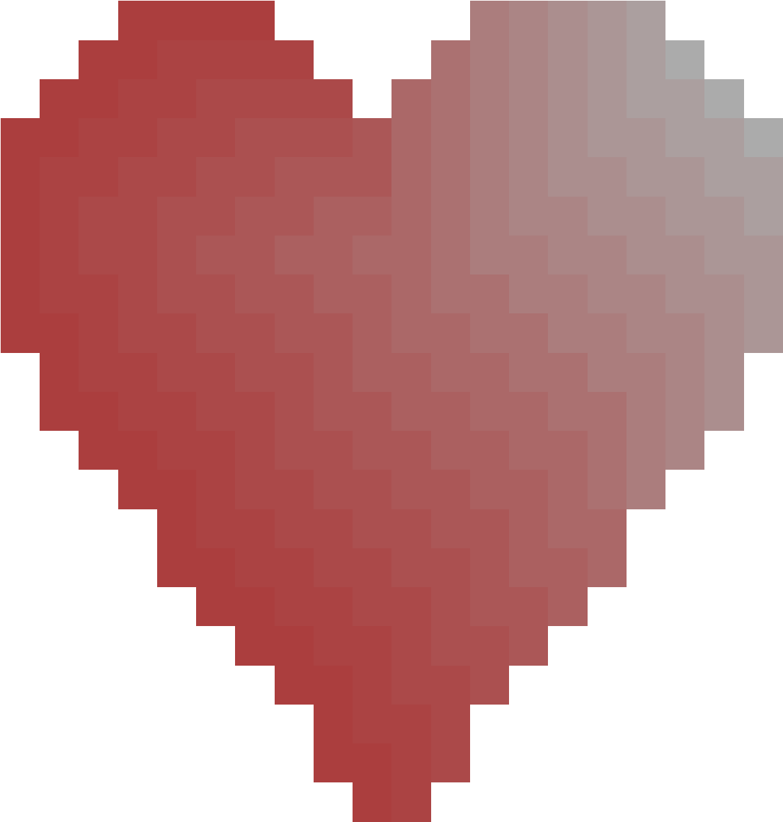 Pixel Heart (1174x1218), Png Download