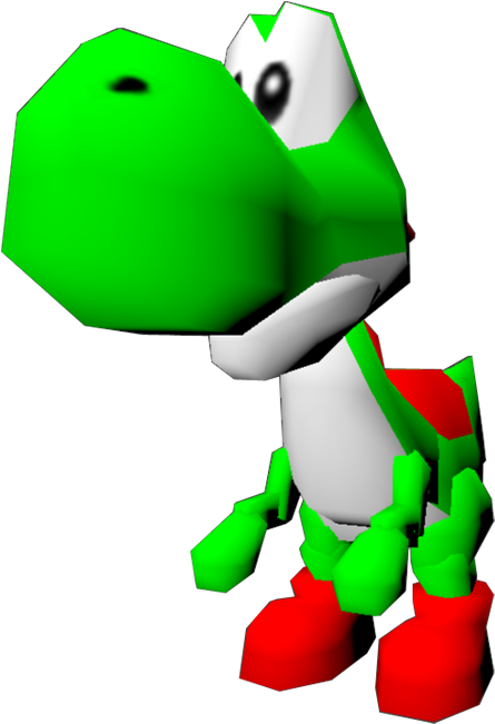 Download Zip Archive - Yoshi Mario 64 Png (750x650), Png Download