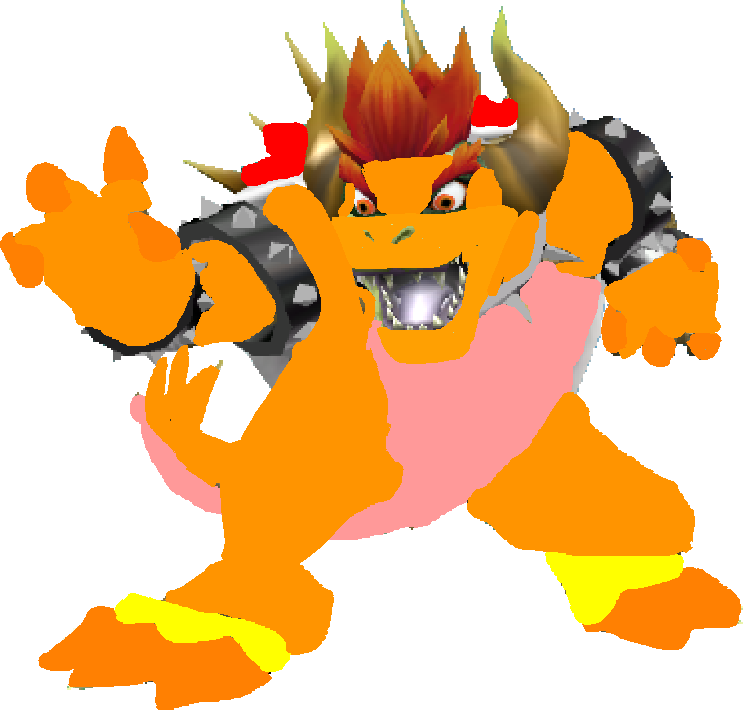 Giga Fire Bowser - Cartoon (743x710), Png Download