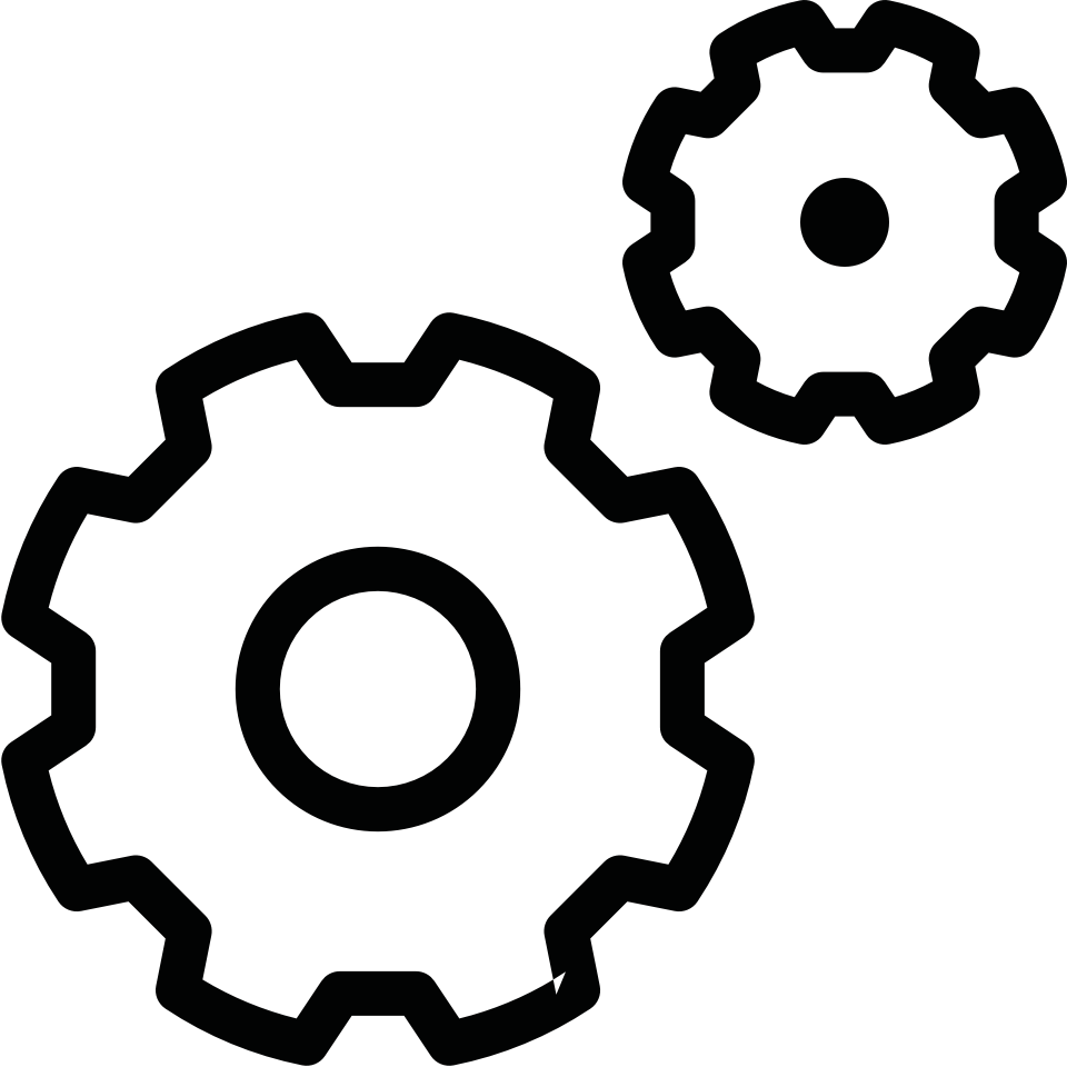 Settings Cog Gears - Icon (960x960), Png Download