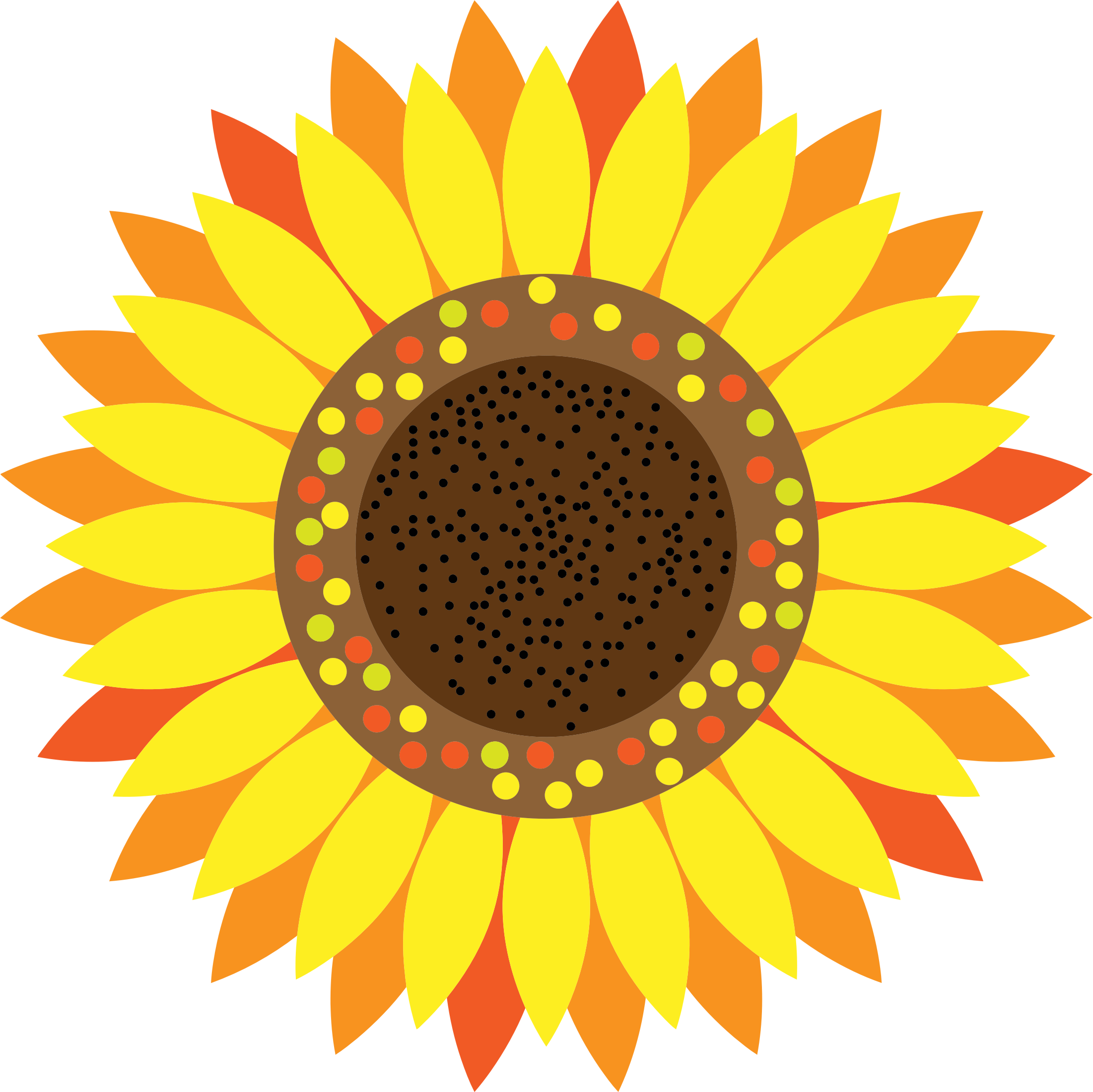 Free Sunflower Clipart The Cliparts Png (2202x2201), Png Download
