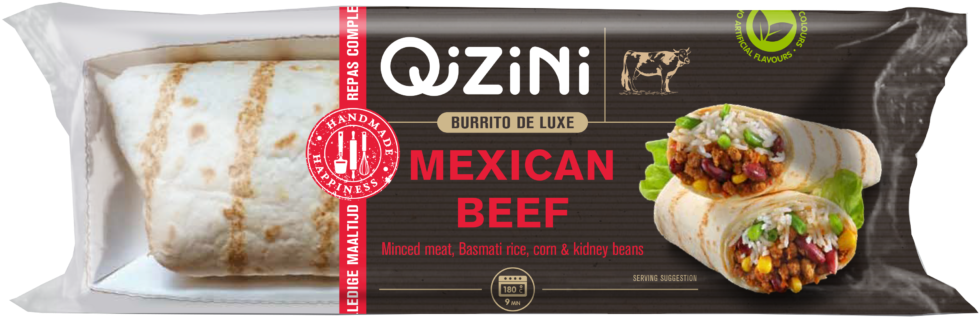 Qizini Burrito Mexican Beef (1024x348), Png Download