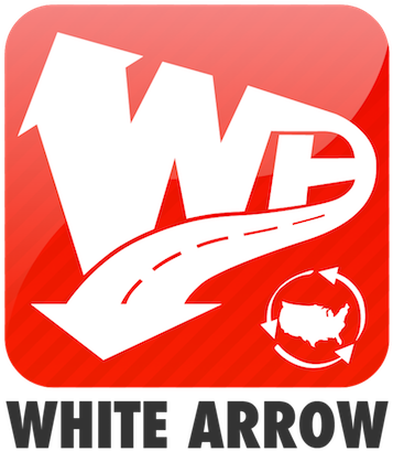 White Arrow (400x459), Png Download
