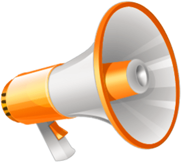 Yellow And White Megaphone Clipart - Megaphone Transparent (400x400), Png Download