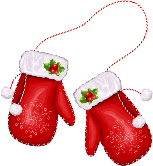 0, - Christmas Mittens Clipart (555x600), Png Download