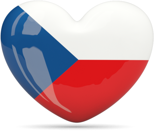 Czech Republic Flag Heart (640x480), Png Download