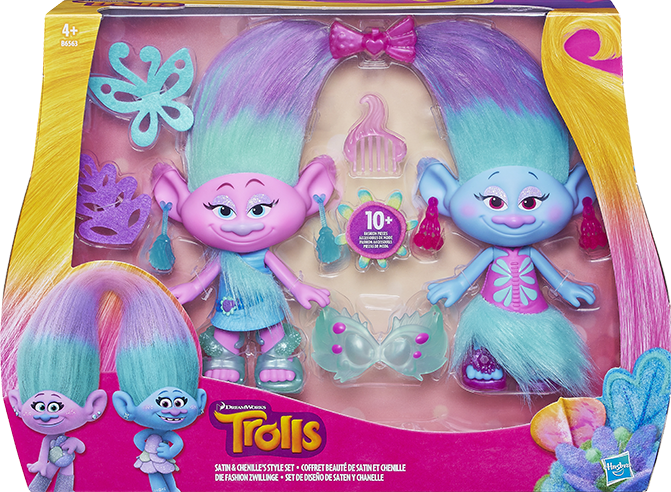 Trolls Fashion Pack, , Large - Dreamworks Trolls Satin And Chenille's Style Playset (671x492), Png Download