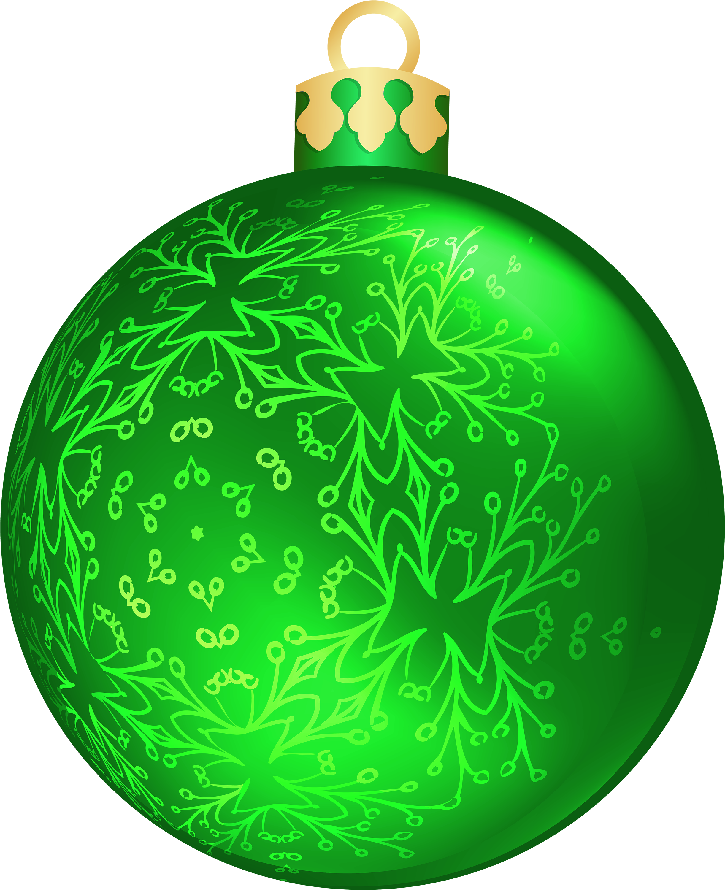 Green Christmas Ball Png Clipart - Green Christmas Ball Png (2500x3070), Png Download