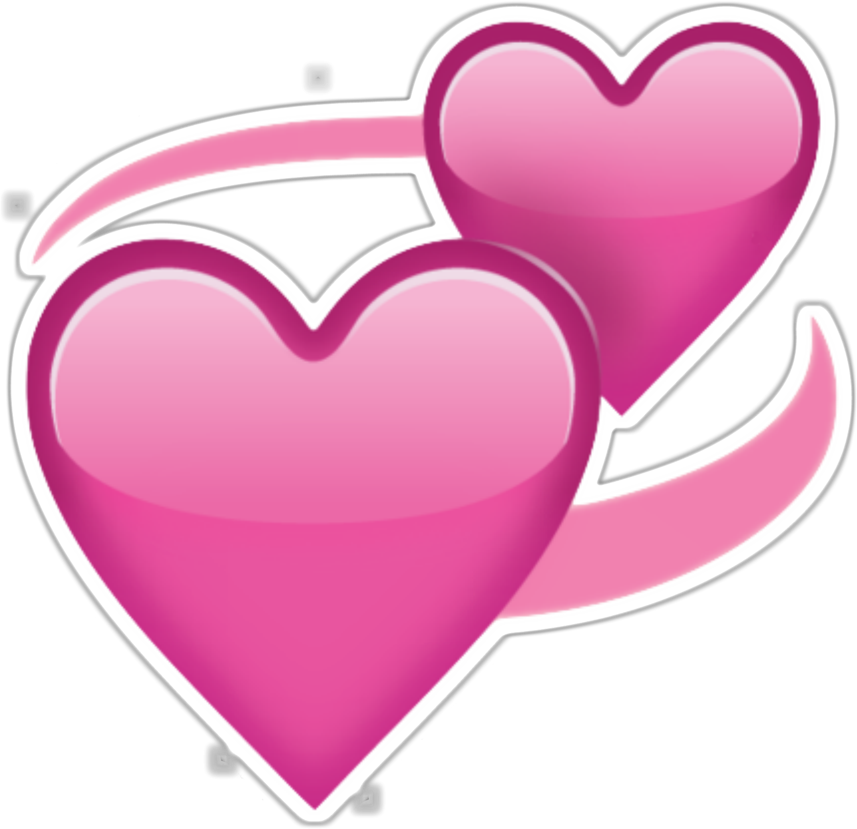 Pink Hearts Emoji Png Transparent - Heart Emoji No Background (1728x1674), Png Download