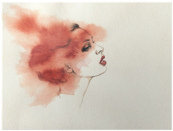 Beautiful Woman Face - Art Print: Ismagilova's Woman Face. Hand Painted Fashion (400x400), Png Download