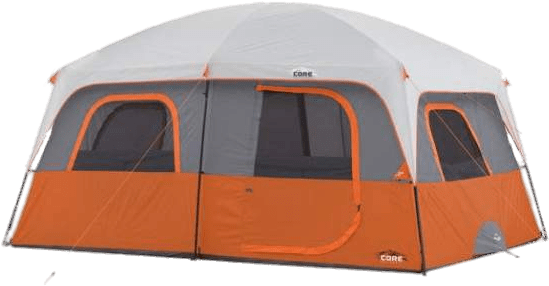 Core Straight Wall Camping Tent Png - Camping Tent 10 Persons (600x320), Png Download