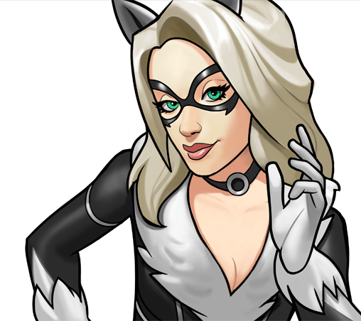 Black Cat - Marvel Avengers Academy Black Cat (508x452), Png Download