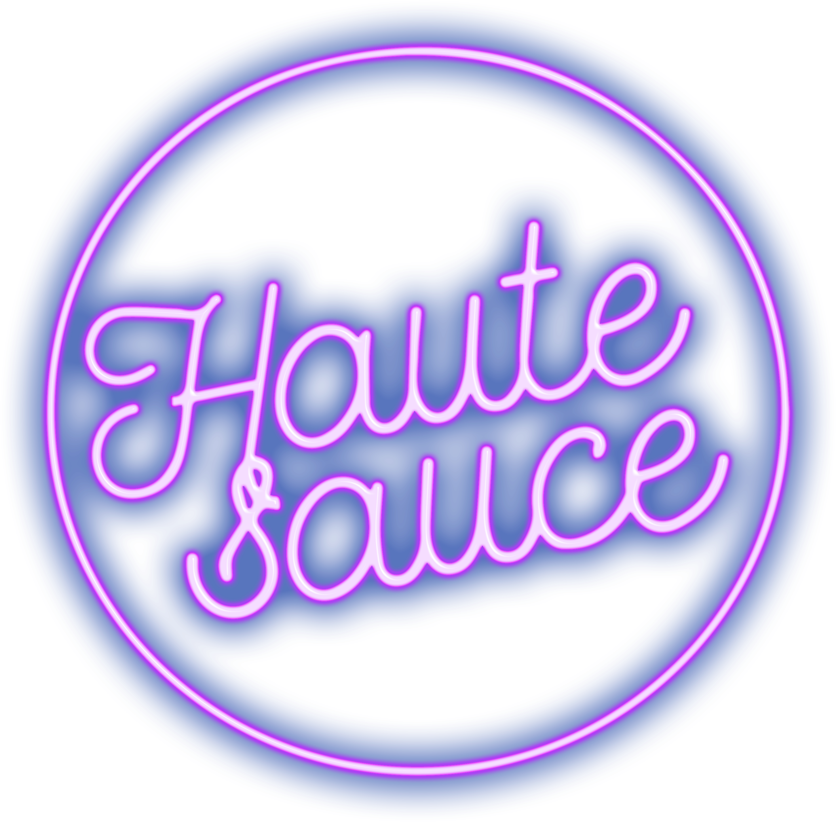 Hautesaucelogo 2 Neon - Night Club Neon Png (3261x3053), Png Download