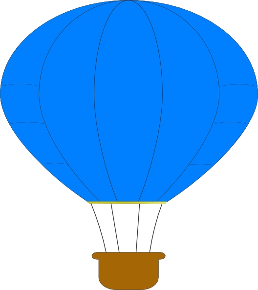 How To Set Use Blue Hot Air Balloon Svg Vector (528x595), Png Download