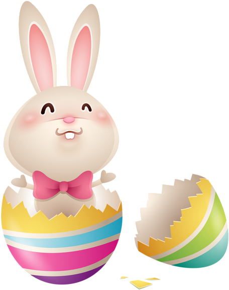 Пасхальний Заєць На Прозрачном Фоне (473x600), Png Download