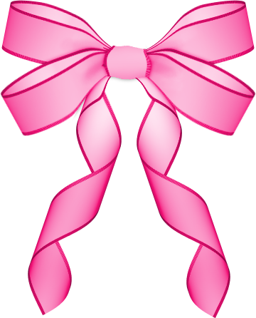 Sobow10 - Pink Ribbon Bow Clipart (360x446), Png Download