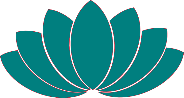 Turquoise Clipart Lotus Flower - Lotus Petals Clip Art (600x319), Png Download