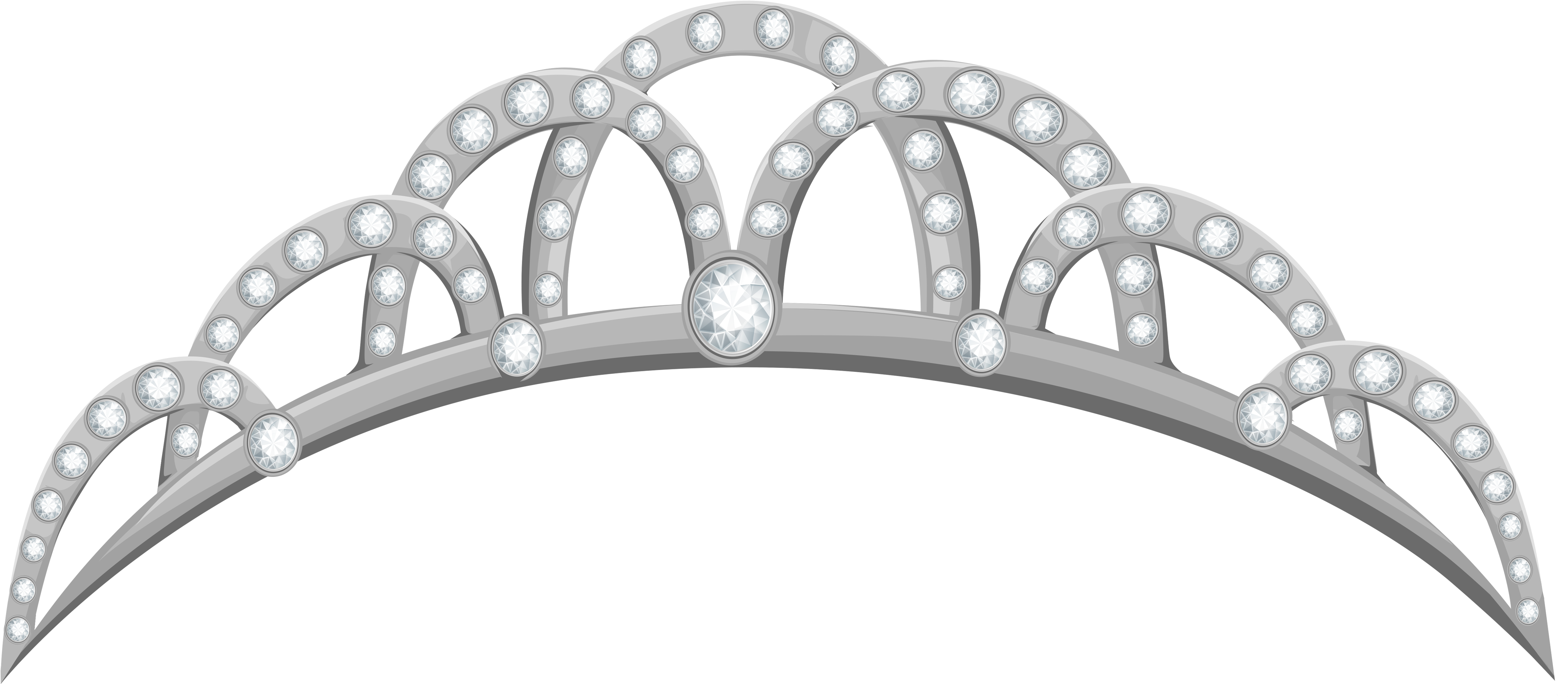 Silver Crown Clipart Png (5338x2361), Png Download