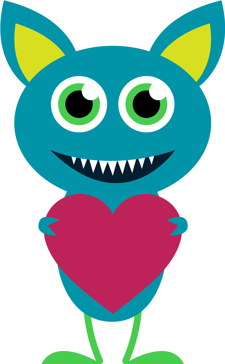 Birthday Monster Clipart - Valentine Monster Clipart (927x1200), Png Download