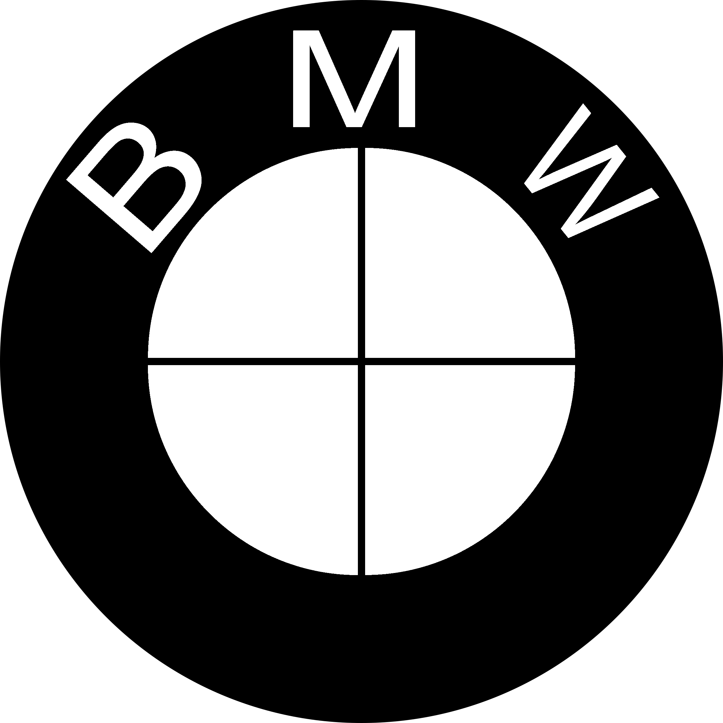 Bmw Logo Black And White - Bmw Logo Corel Draw (2400x2400), Png Download