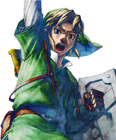 Youngadult - Link Skyward Sword Art (420x480), Png Download