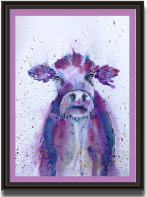 Grumpy Old Moo - Picture Frame (400x400), Png Download