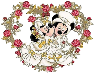 Mickey - Cross-stitch (396x312), Png Download