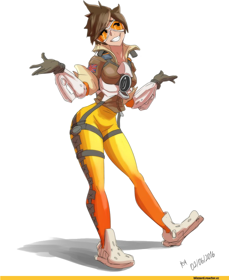 Overwatch Tracer Fire Art (800x1014), Png Download