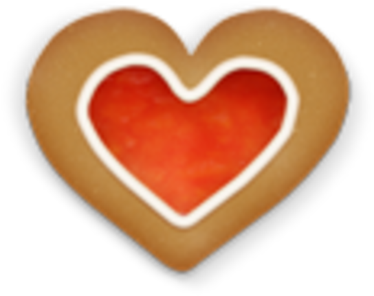 Clip Black And White Download Cookie Icon Free Images - Christmas Cookie Heart Png (600x600), Png Download