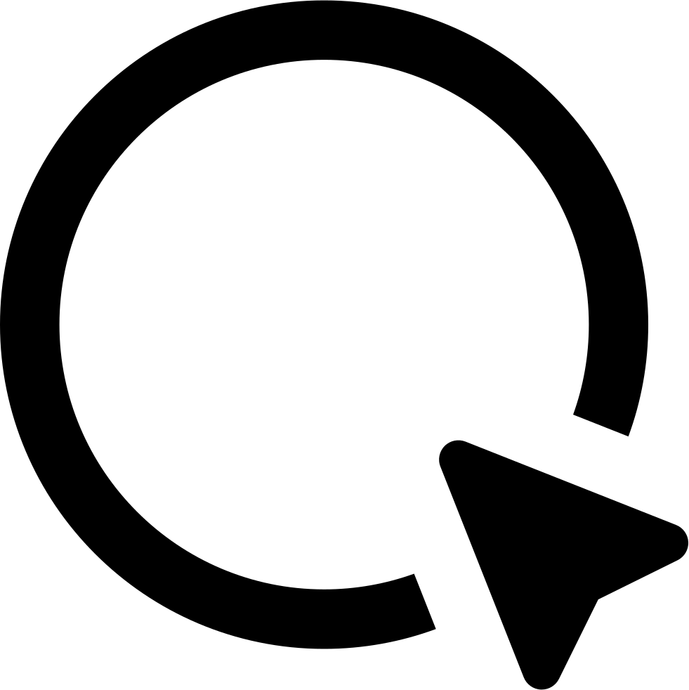 Circle And Cursor Arrow Comments - Cursor Icon In Circle (981x982), Png Download