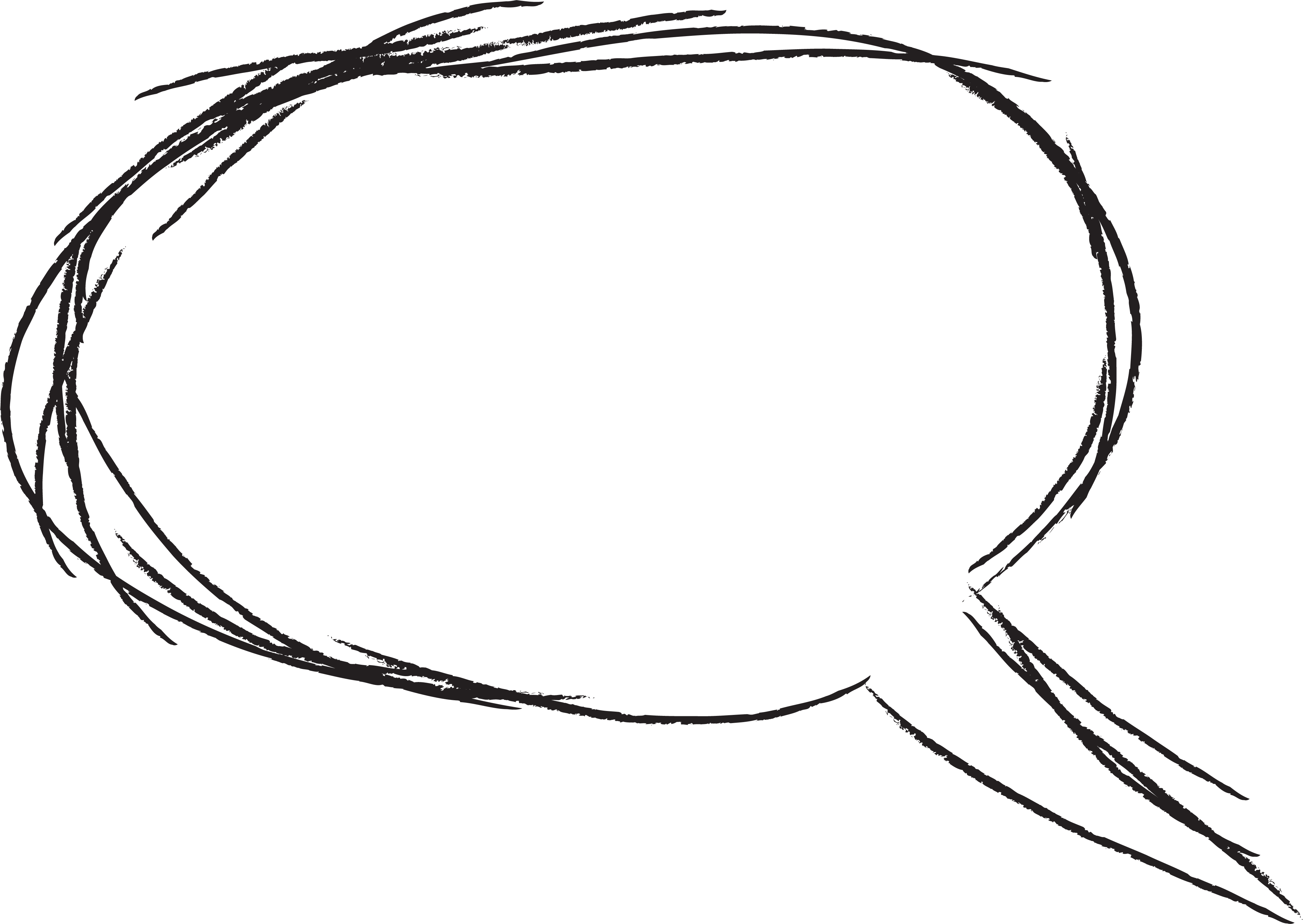 Drawn Bubble Book Png - Drawing Speech Bubble Png (4002x2837), Png Download
