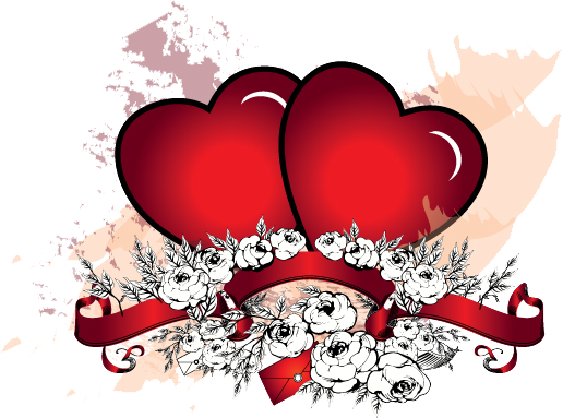 Love Heart Vector - Heart Love Psd (516x383), Png Download
