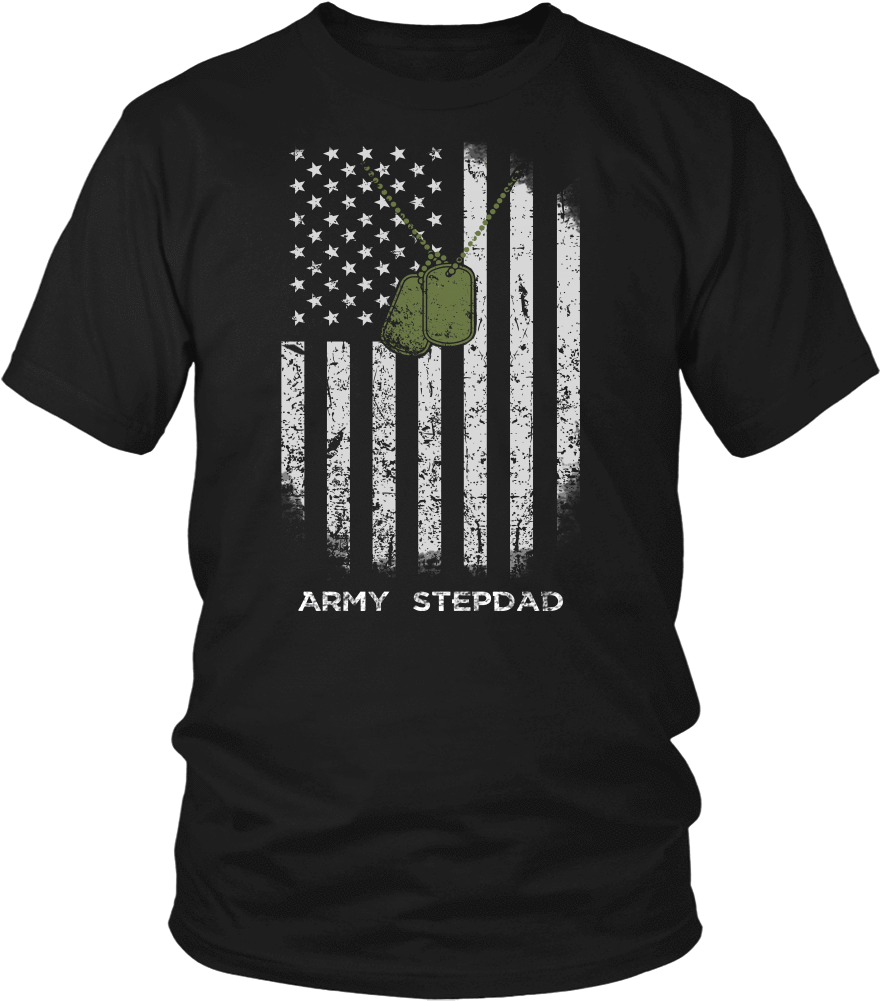 Us Flag Dog Tag - Army Step Mom (1000x1000), Png Download