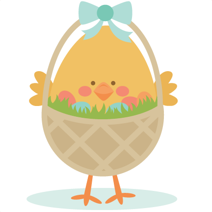 Chick In Easter Basket Svg Scrapbook Cut File Cute - Scalable Vector Graphics (432x432), Png Download