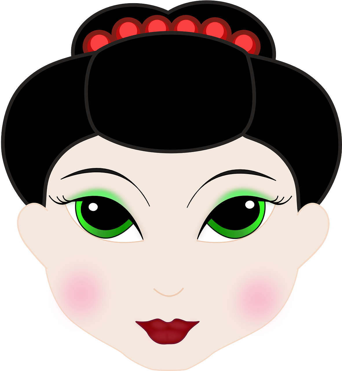 How To Set Use Geisha Girl Anime Svg Vector (558x600), Png Download