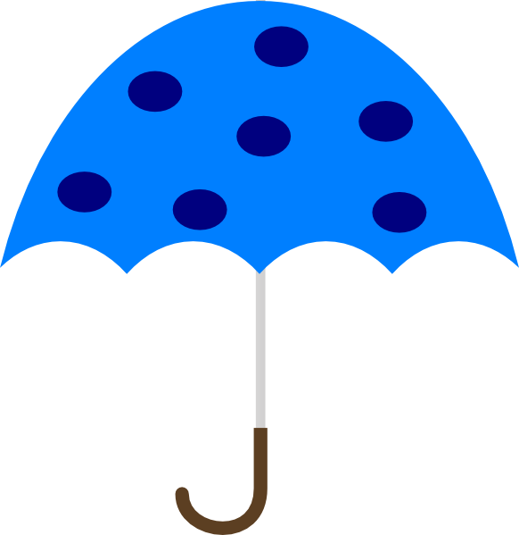 Polka Dot Umbrella Svg Clip Arts 582 X 599 Px (582x599), Png Download