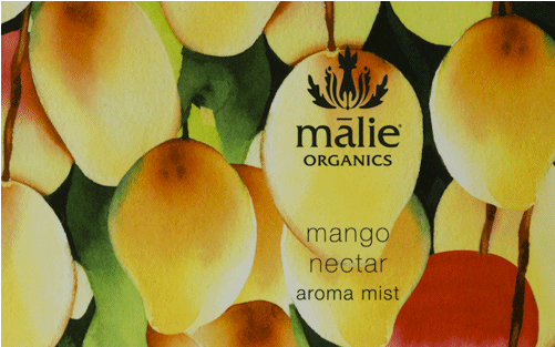 Watercolor Mangoes Rectangle Maile Organics Aroma Mist - Destinia (500x500), Png Download
