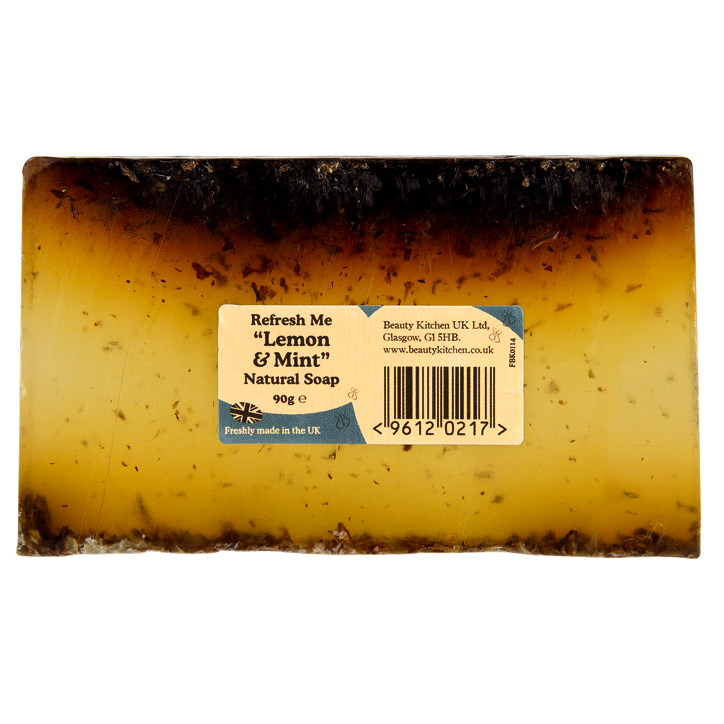 Beauty Kitchen Refresh Me Lemon & Mint Natural Soap - Label (724x724), Png Download